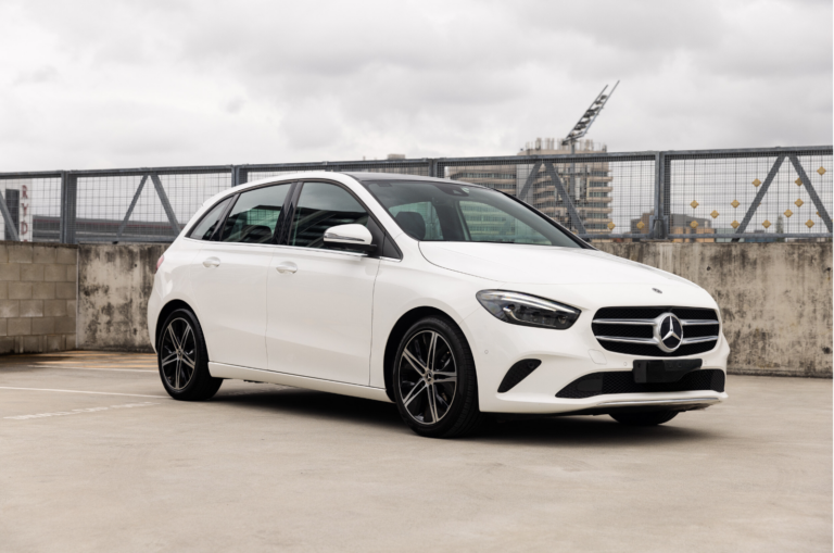 white 2019 Mercedes-Benz B180 red plum automotive pre-loved car Brisbane Australia