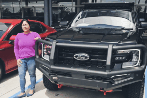 Ford Ranger Red Plum Automotive Car Broker Service Happy Customer Beside Dar Grey Ford Ranger